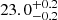 $ {23.0}_{-0.2}^{+0.2} $