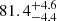 $ {81.4}_{-4.4}^{+4.6} $