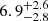 $ {6.9}_{-2.8}^{+2.6} $