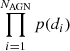 $ \prod_{i=1}^{N_{\mathrm{AGN}}} p(d_i) $