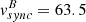 $ v_{sync}^{B} = 63.5 $