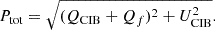 $$ \begin{aligned} P_{\rm tot} = \sqrt{ (Q_{\rm CIB} + Q_f)^2 + U_{ \mathrm {CIB}}^2} .\end{aligned} $$