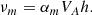 $$ \begin{aligned} \nu _m = \alpha _m V_A h. \end{aligned} $$