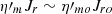 $ \eta\prime_m J_r \sim \eta\prime_{mo} J_{ro} $