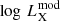 $ \log\,L_{\mathrm{X}}^{\mathrm{mod}} $