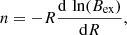 $$ \begin{aligned} n = -R\frac{\mathrm{d}\, \ln (B_{\rm ex})}{\mathrm{d}R}, \end{aligned} $$