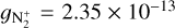 ${_{{\rm{N}}_2^ + }} = 2.35 \times {10^{ - 13}}$