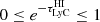 $ 0\leq e^{-\tau^{\mathrm{HI}}_{\mathrm{LyC}}} \leq 1 $