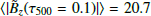 $ \langle|\tilde{B}_z (\tau_{500} = 0.1)| \rangle = 20.7 $