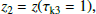 $$ \begin{aligned} z_2&= z(\tau _{\mathrm{k3} } = 1), \end{aligned} $$
