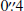 $ 0{{\overset{\prime\prime}{.}}}4 $