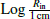 $ \mathrm{Log}\,\frac{R_{\mathrm{in}}}{1\,\mathrm{cm}} $