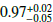 $ 0.97^{+0.02}_{-0.05} $