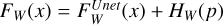 $\[F_{W}(x)=F_{W}^{U n e t}(x)+H_{W}(p)\]$
