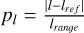 $\[p_{l}=\frac{\left|l-l_{ {ref }}\right|}{l_{{range }}}\]$