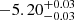 $ -5.20^{+0.03}_{-0.03} $