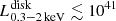 $ L_{0.3{-}2\, \mathrm{keV}}^{\mathrm{disk}}\lesssim 10^{41} $