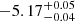 $ -5.17^{+0.05}_{-0.04} $