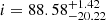 $ i = 88.58^{+1.42}_{-20.22} $