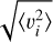 $\sqrt {\langle v_i^2\rangle } $