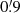 $ 0{{\overset{\prime}{.}}}9 $