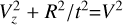 $V_z^2 + {R^2}/{t^2} = {V^2}$