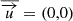 $ \overline{\overrightarrow{u}}=(0,0) $