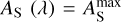 ${A_{\rm{S}}}(\lambda ) = A_{\rm{S}}^{\max }$