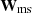 $ \mathrm{\bf W_{\mathrm{ms}}} $