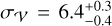 $\[6.4_{-0.4}^{+0.3}\]$