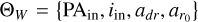 ${{\rm{\Theta }}_W} = \left\{ {{\rm{P}}{{\rm{A}}_{{\rm{in}}}},{i_{{\rm{in}}}},{a_{dr}},{a_{{r_0}}}} \right\}$