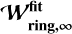 ${\cal W}_{{\rm{ring,}}\infty }^{{\rm{fit}}}$