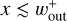 $x \mathbin{\lower.3ex\hbox{\buildrel<\over{\smash{\scriptstyle\sim}\vphantom{_x}}}} w_{{\rm{out }}}^ + .$