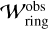 ${\cal W}_{{\rm{ring}}}^{{\rm{obs}}}$
