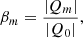 $$ \begin{aligned} \beta _m = \frac{|Q_m|}{|Q_0|}, \end{aligned} $$