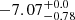 $ -7.07_{-0.78}^{+0.0} $