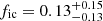 $ f_{\mathrm{ic}} = 0.13_{-0.13}^{+0.15} $