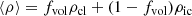 $$ \begin{aligned} \langle \rho \rangle = f_{\rm vol} \rho _{\rm cl} + (1-f_{\rm vol}) \rho _{\rm ic} \end{aligned} $$