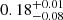 $ 0.18_{-0.08}^{+0.01} $