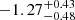 $ -1.27_{-0.48}^{+0.43} $