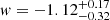 $ \mathit{w} = -1.12^{+0.17}_{-0.32} $