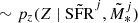 $ \sim p_z(Z~|~\tilde{\mathrm{SFR}}^j,\tilde{M}_{\ast}^j) $