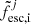 $ \tilde{f}_{\mathrm{esc,i}}^j $