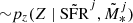 $ {\sim} p_z(Z~|~\tilde{\mathrm{SFR}}^j,\tilde{M}_{\ast}^j) $