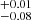 $ _{-0.08}^{+0.01} $