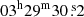 $ 03^{\mathrm{h}}29^{\mathrm{m}}30{{\overset{\text{ s}}{.}}}2 $