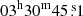$ 03^{\mathrm{h}}30^{\mathrm{m}}45{{\overset{\text{ s}}{.}}}1 $
