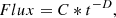 $$ \begin{aligned} Flux = C*t^{-D}, \end{aligned} $$