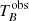 $ T_{B}^{\mathrm{obs}} $