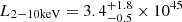 $ L_{\mathrm{2-10keV}}=3.4_{-0.5}^{+1.8}\times10^{45} $